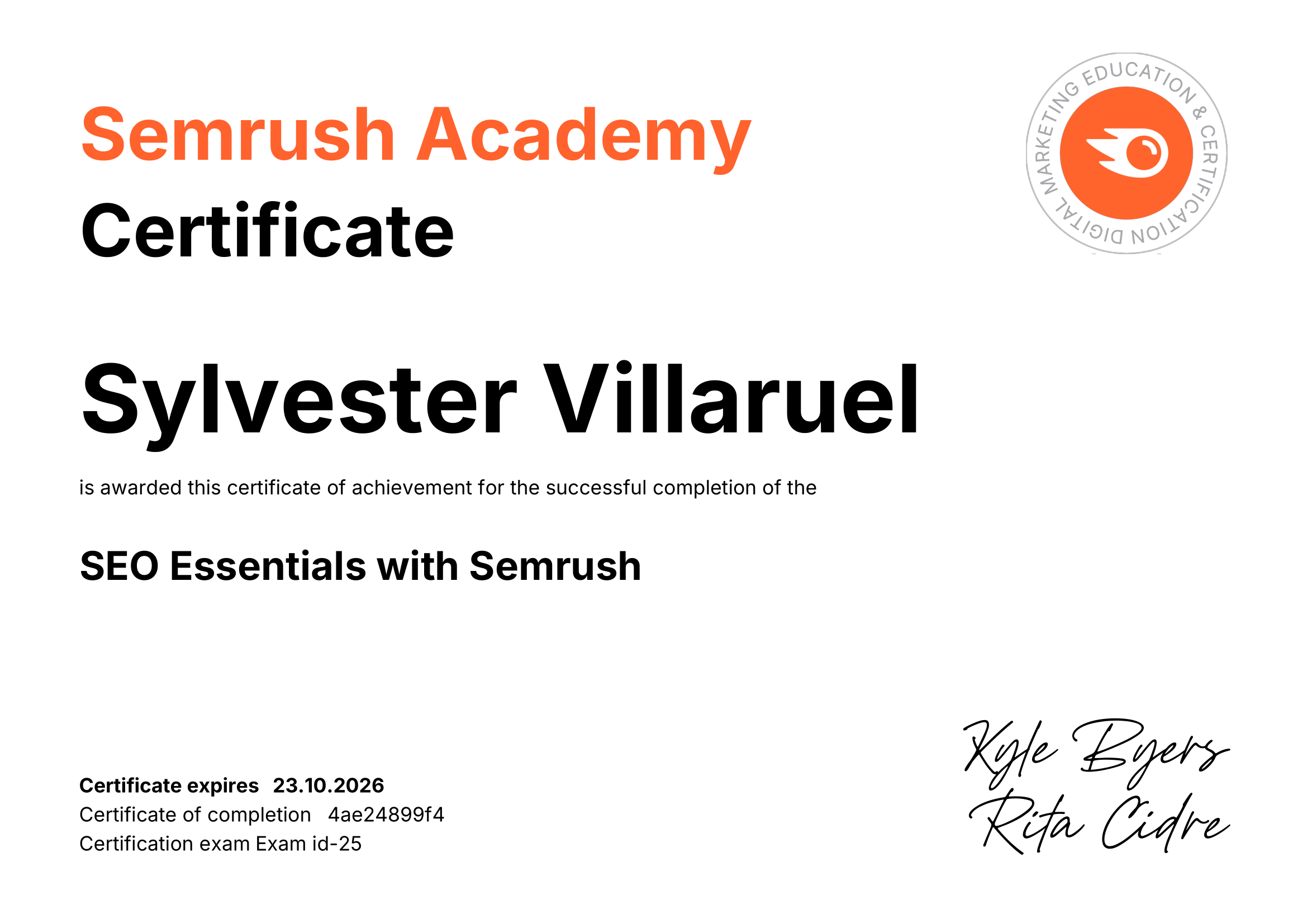 SEO Essentials with Semrush